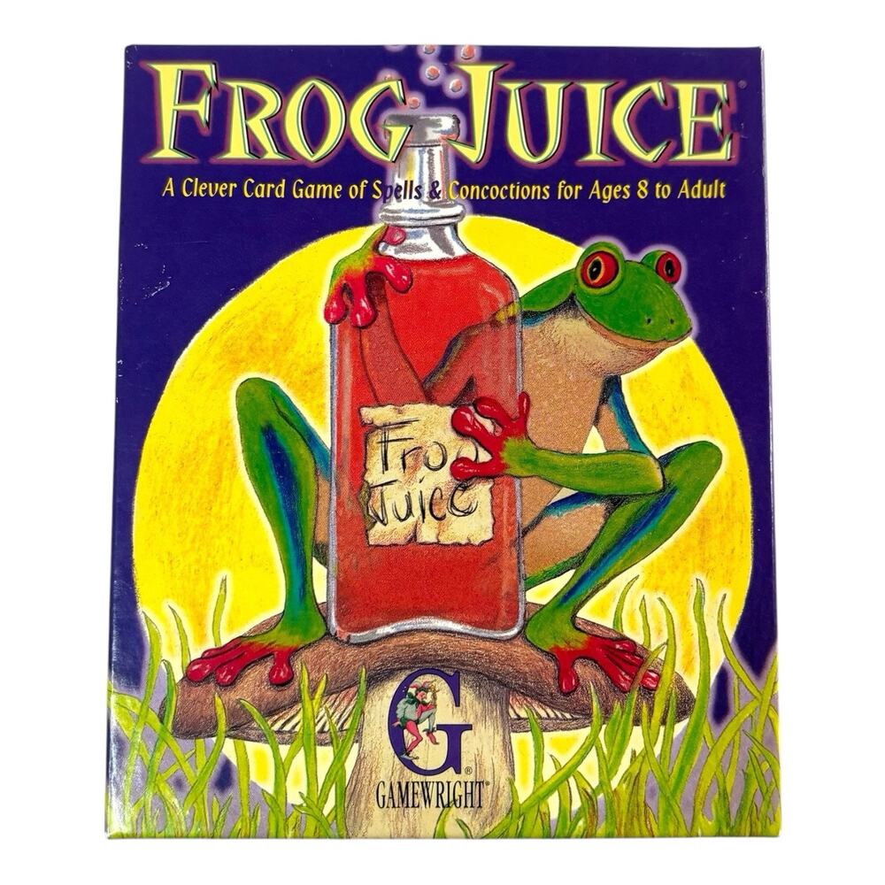 Vintage 1997 Gamewright Frog Juice Card Game Spells Children's Strategy COMPLETE